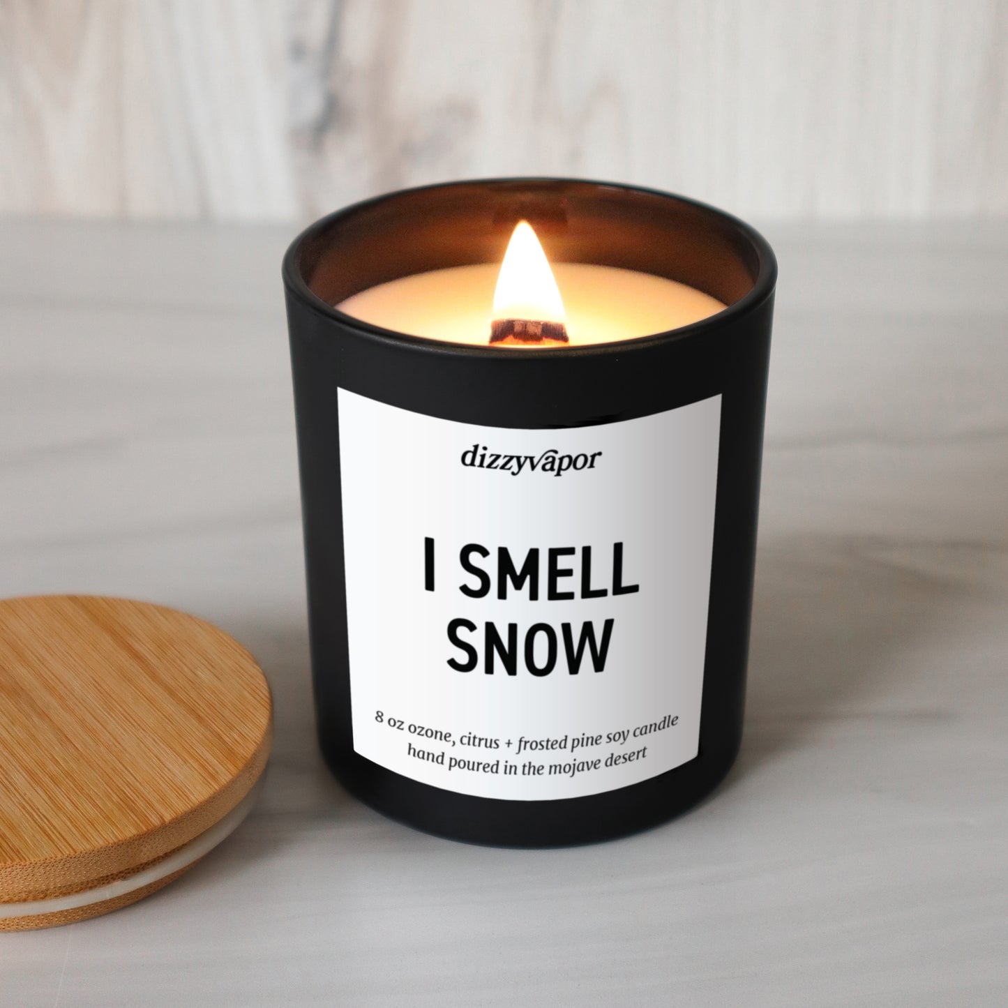 I Smell Snow | Ozone, Citrus + Frosted Pine Hand Poured Soy Candle