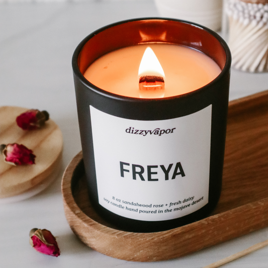 Freya | Sandalwood Rose & Fresh Daisy Hand Poured Soy Candle