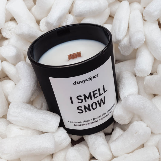 I Smell Snow |  Ozone, Citrus + Frosted Pine Hand Poured Soy Candle