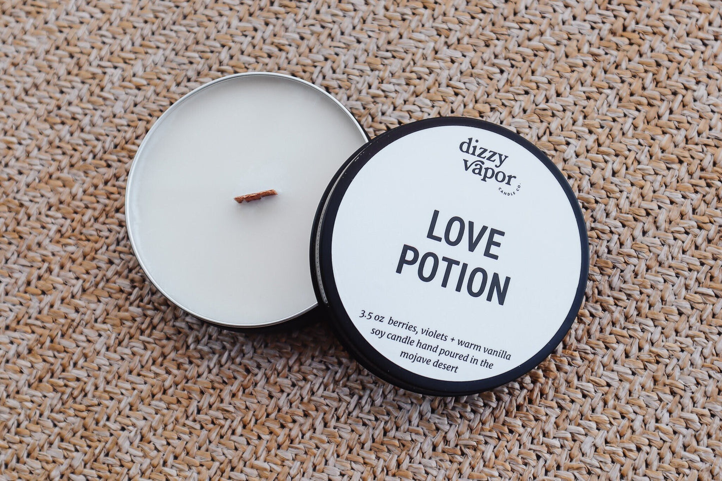 Love Potion Travel Tin | Berries, Violets & Warm Vanilla Hand Poured Soy Candle