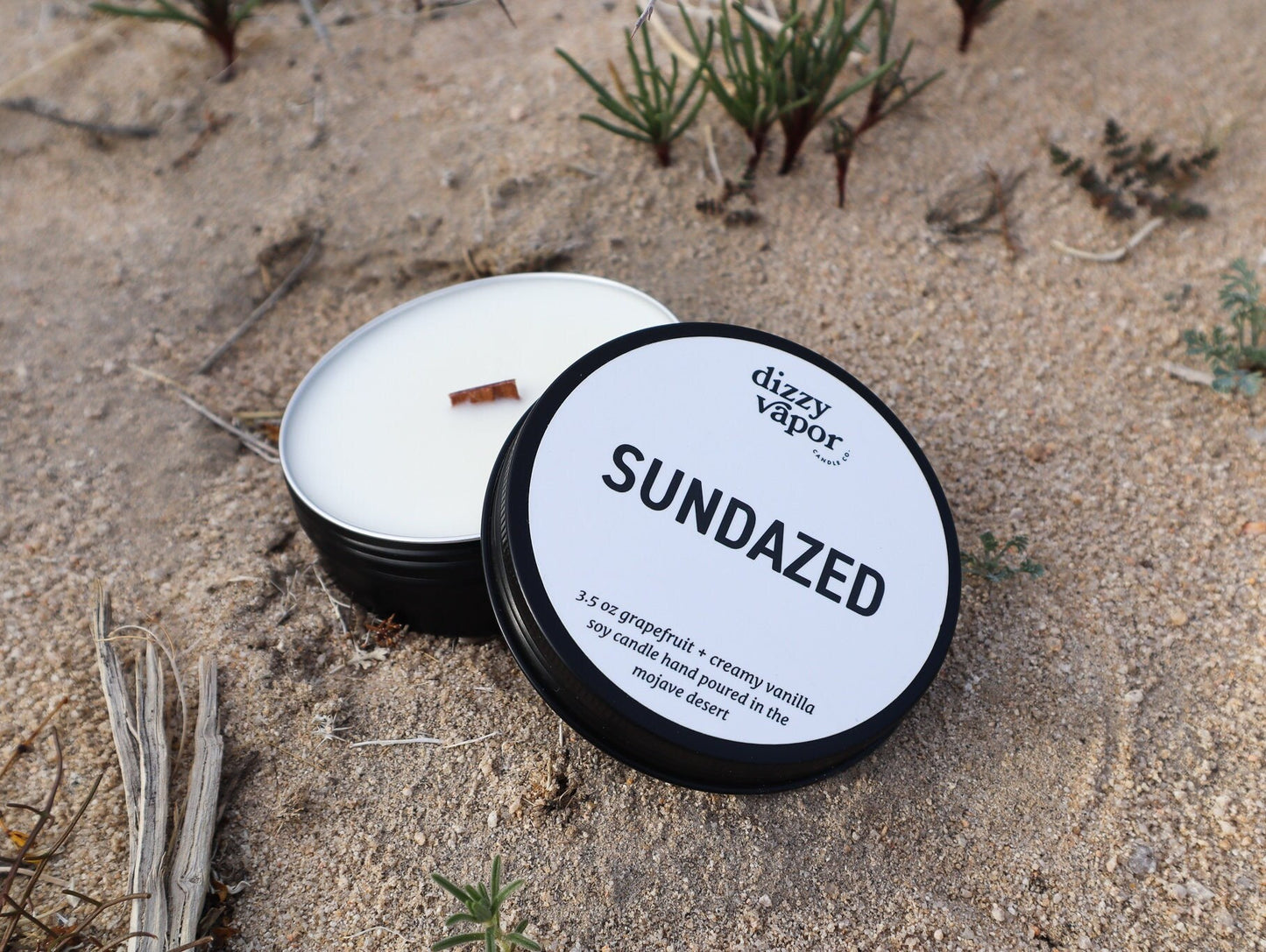 Sundazed Travel Tin | Grapefruit & Creamy Vanilla Hand Poured Soy Candle