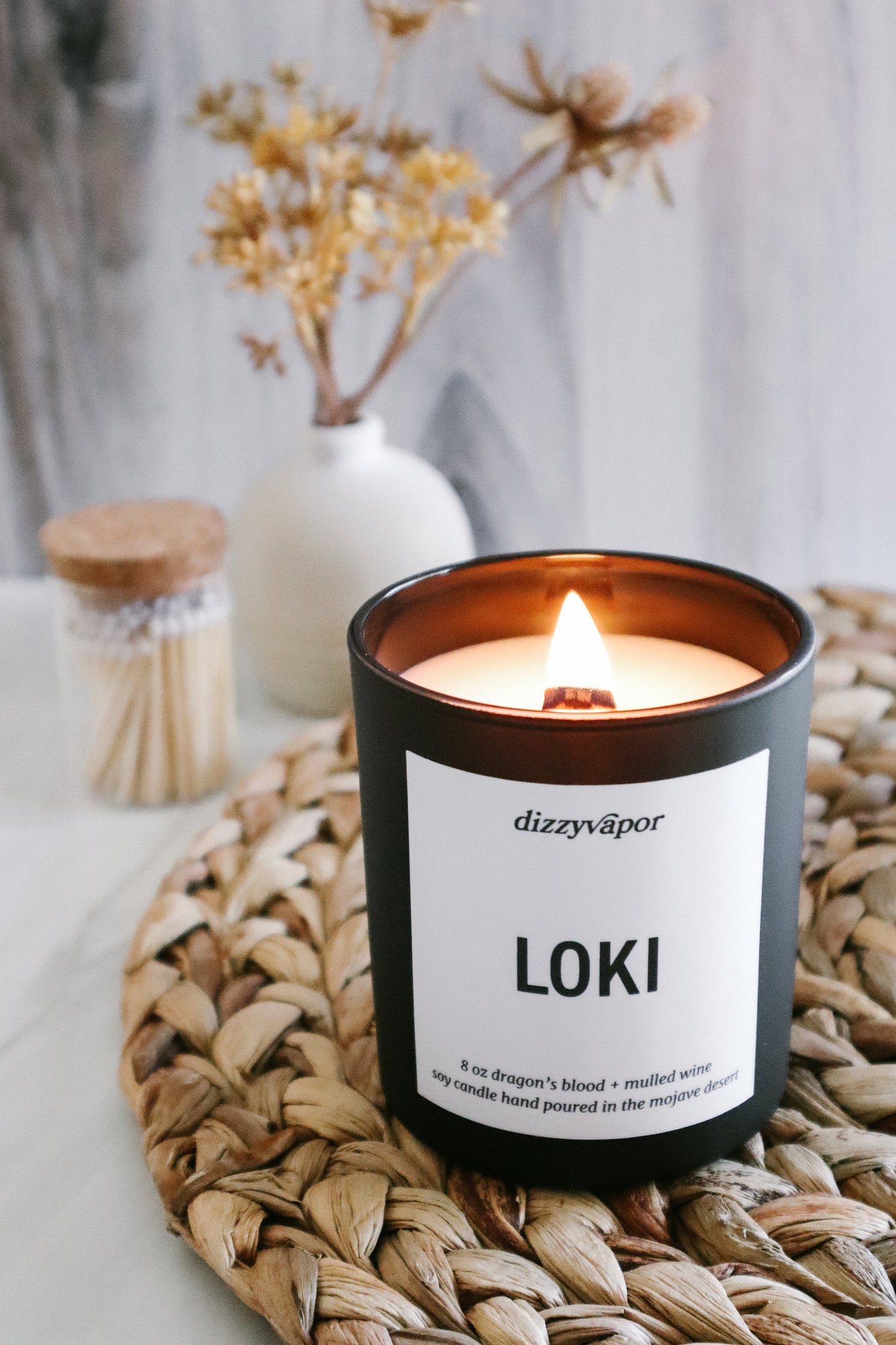 Loki | Dragon’s Blood Incense & Mulled Wine Hand Poured Soy Candle